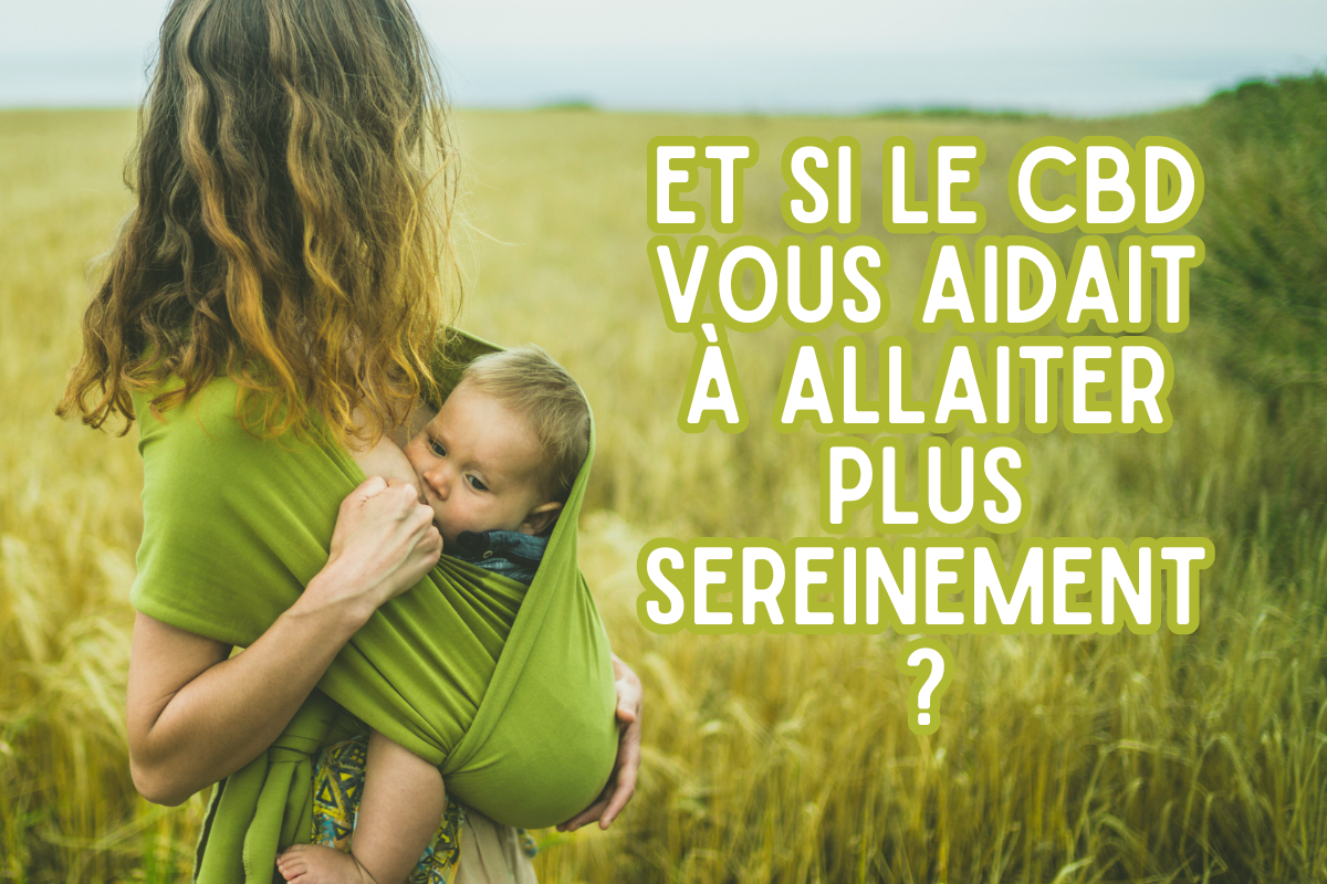 Une maman allaitant son bébé en plein air, symbolisant sérénité et bien-être grâce à l'usage potentiel du CBD pendant l'allaitement.